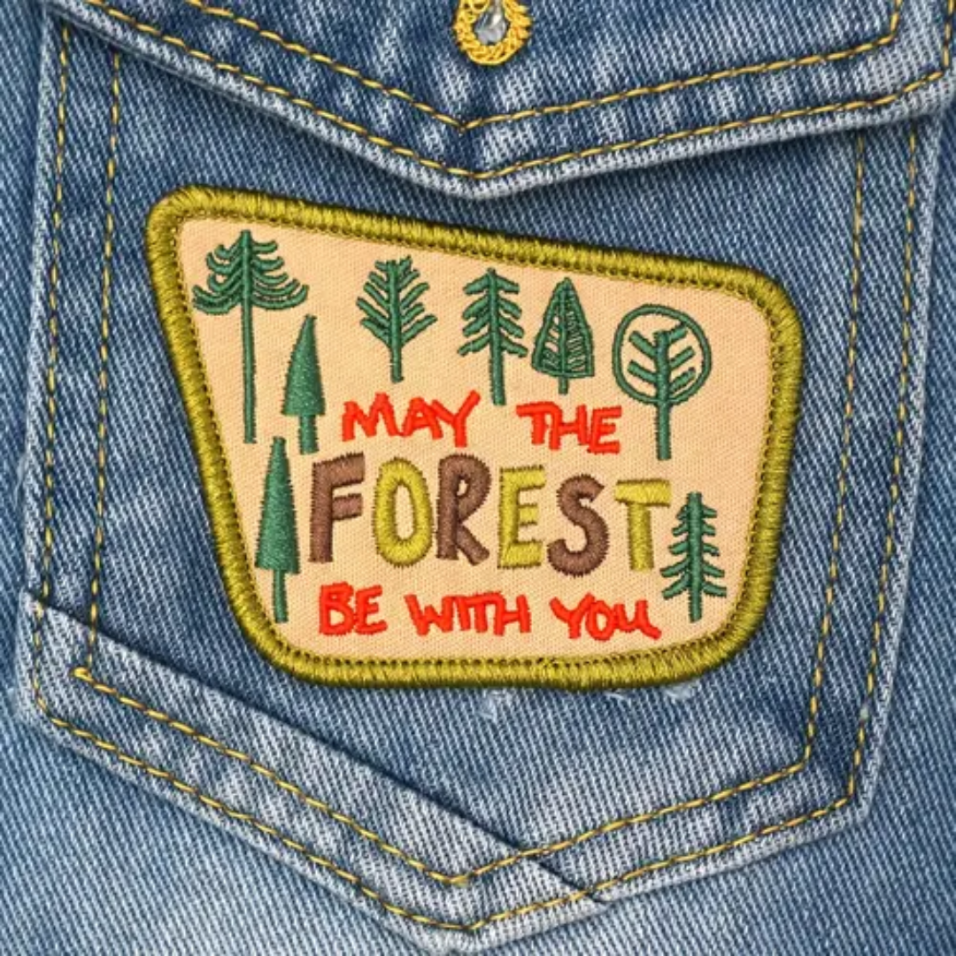 Iron on Patch - May The Forest Be With You (7.6 cm x 6.5 cm)