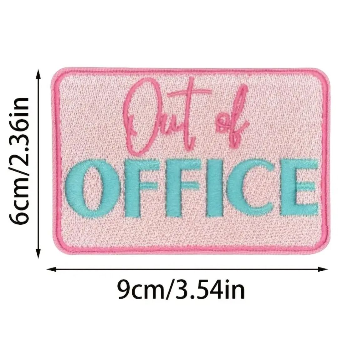Iron on Patch - Out of Office (9 cm x 6 cm)