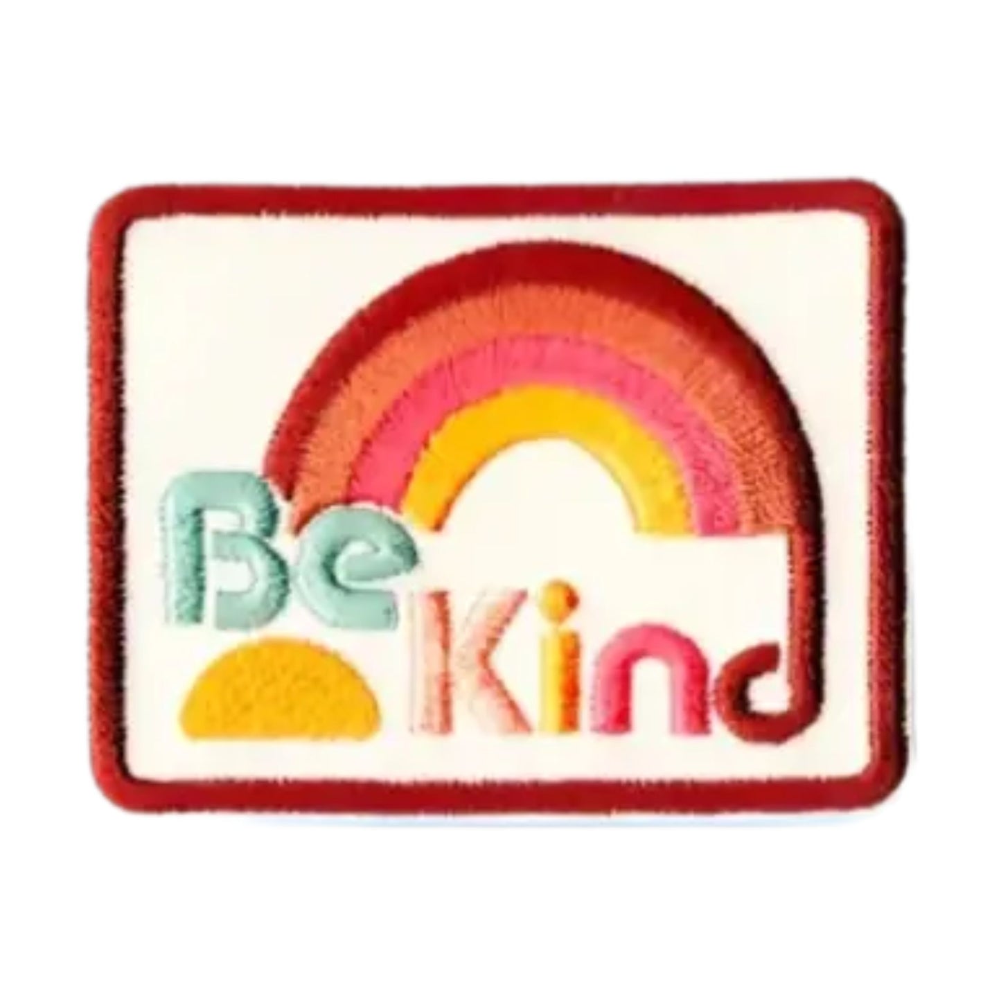 Iron on Patch - Retro Be Kind Rainbow (7.62 cm x 6.35 cm)