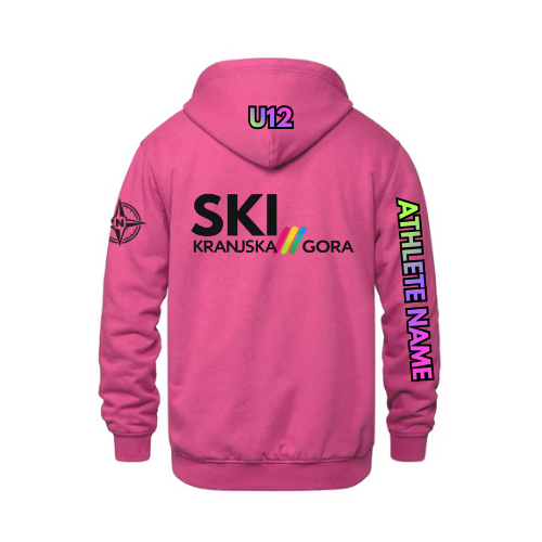 U12 Craigleith Kranjska Gora North Hooded Sweatshirt - Heliconia Pink