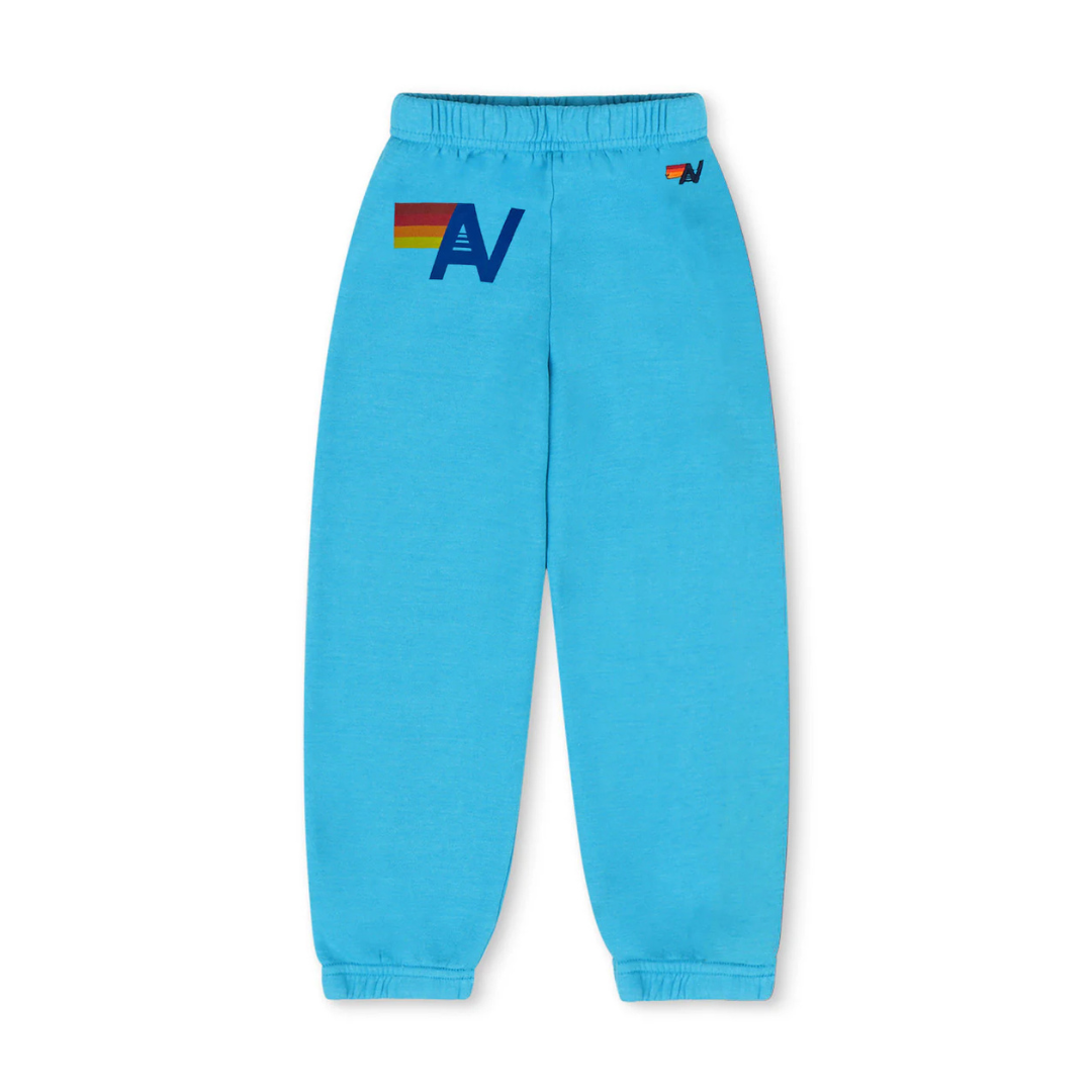 Aviator Nation - Logo Kid's Sweatpants - Neon Blue
