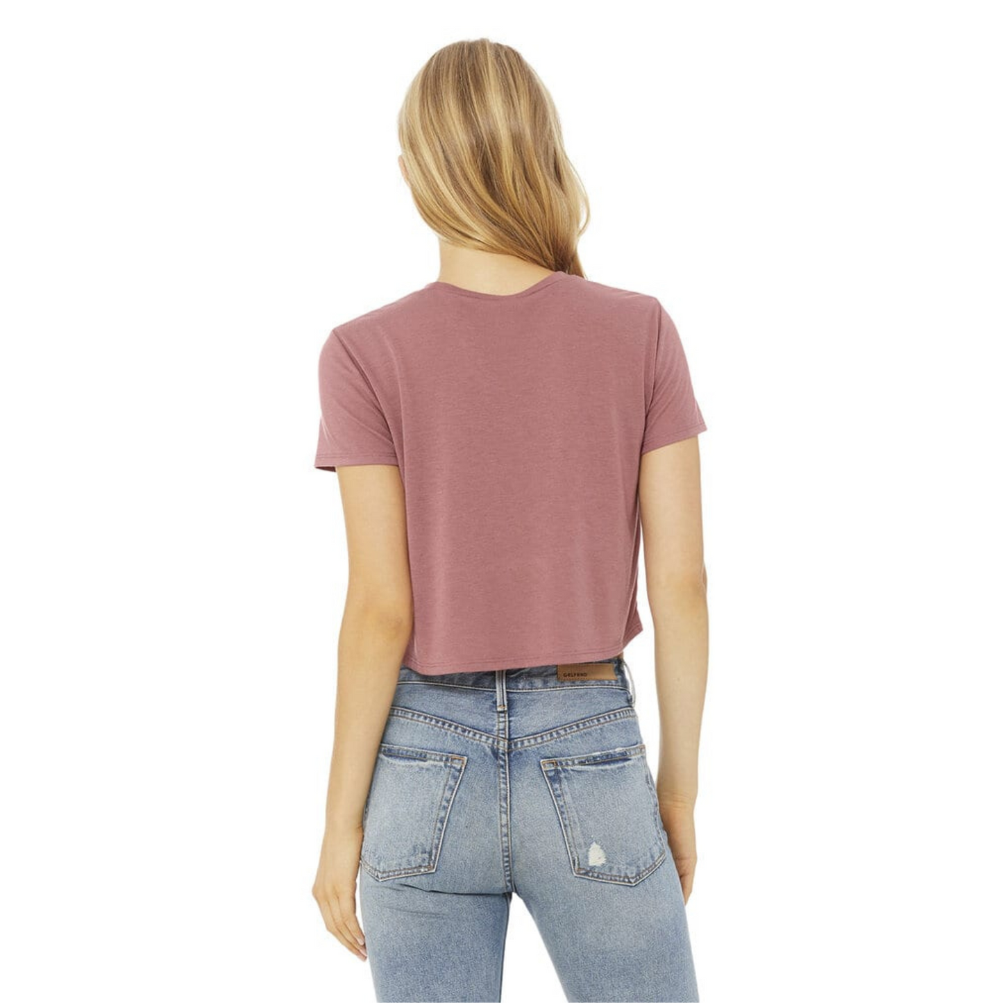 Ladies Flowy Cropped T-Shirt - Mauve