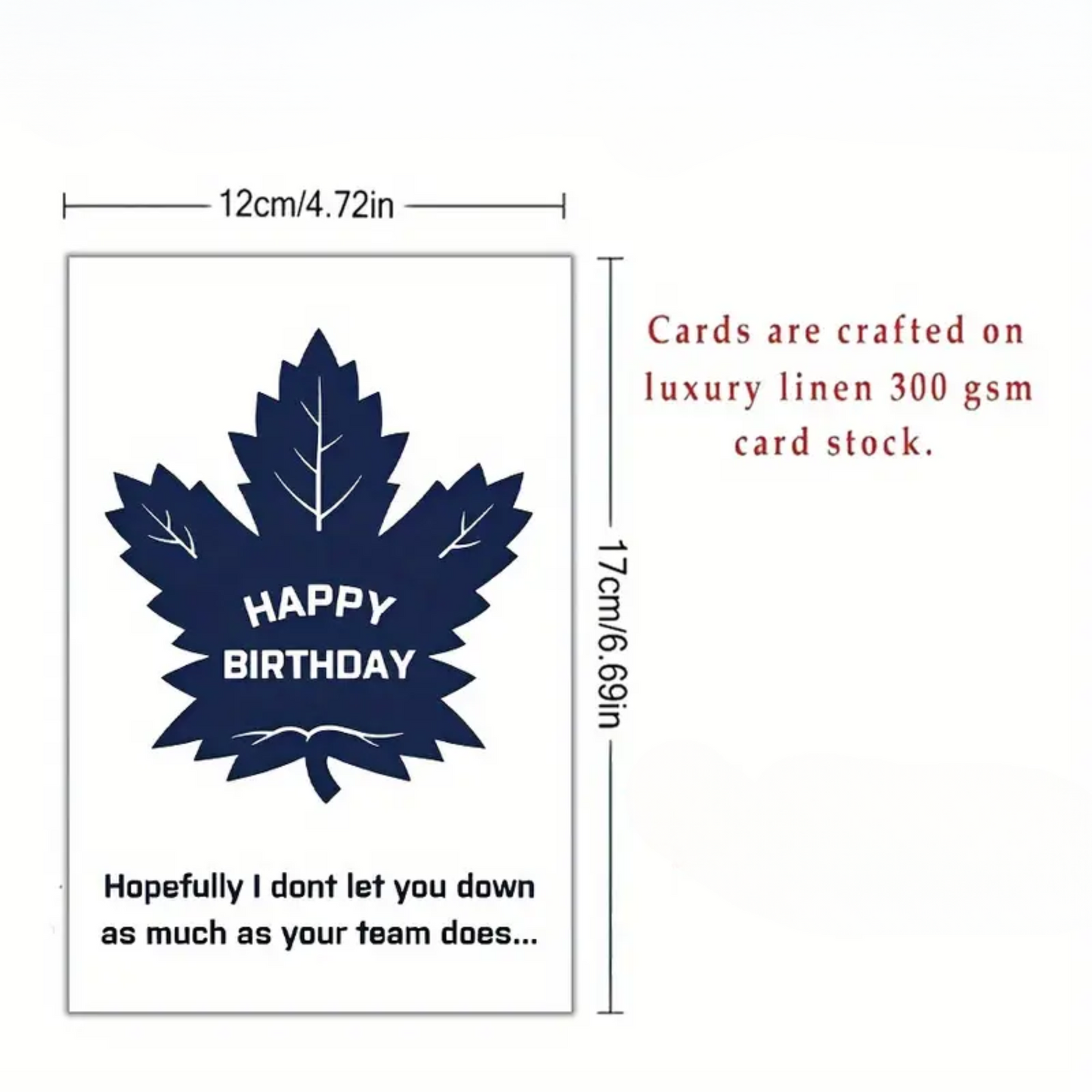 Leafs Birthday Card