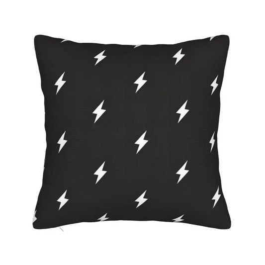 Lightning Bolt Pillows - Black / White