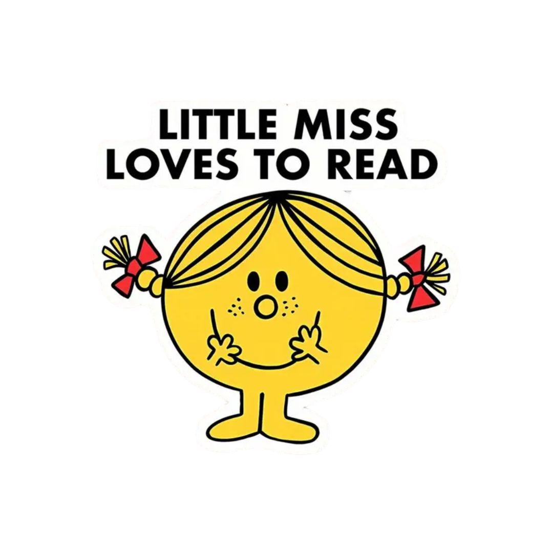 Little Miss Loves To Read Vinyl Sticker