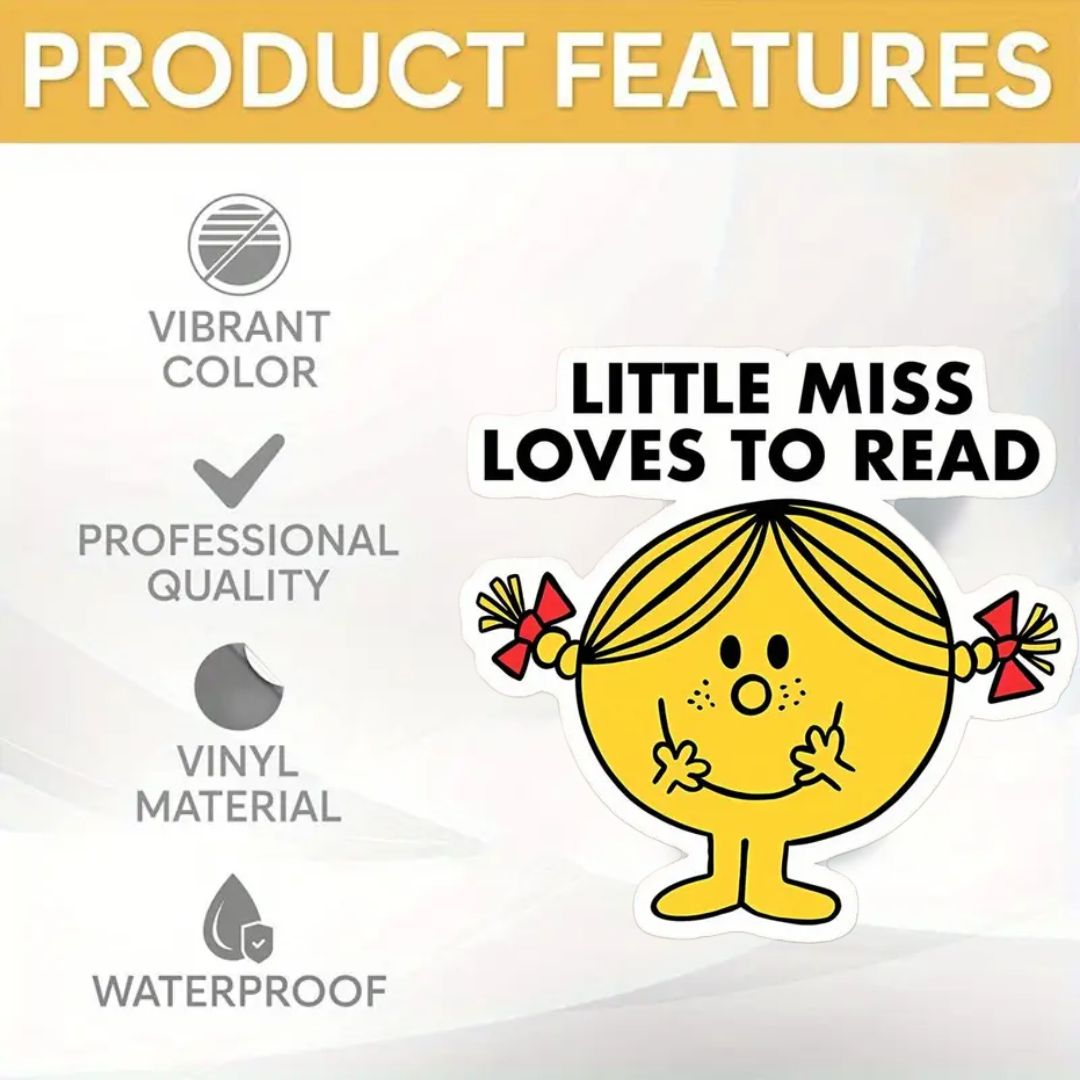 Little Miss Loves To Read Vinyl Sticker