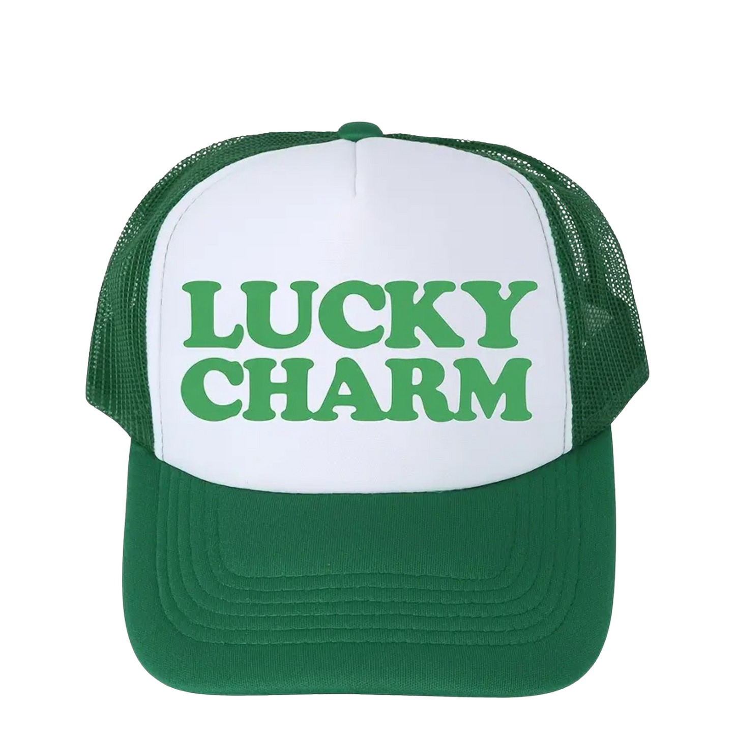 Lucky Charm Snapback Hat - White / Green
