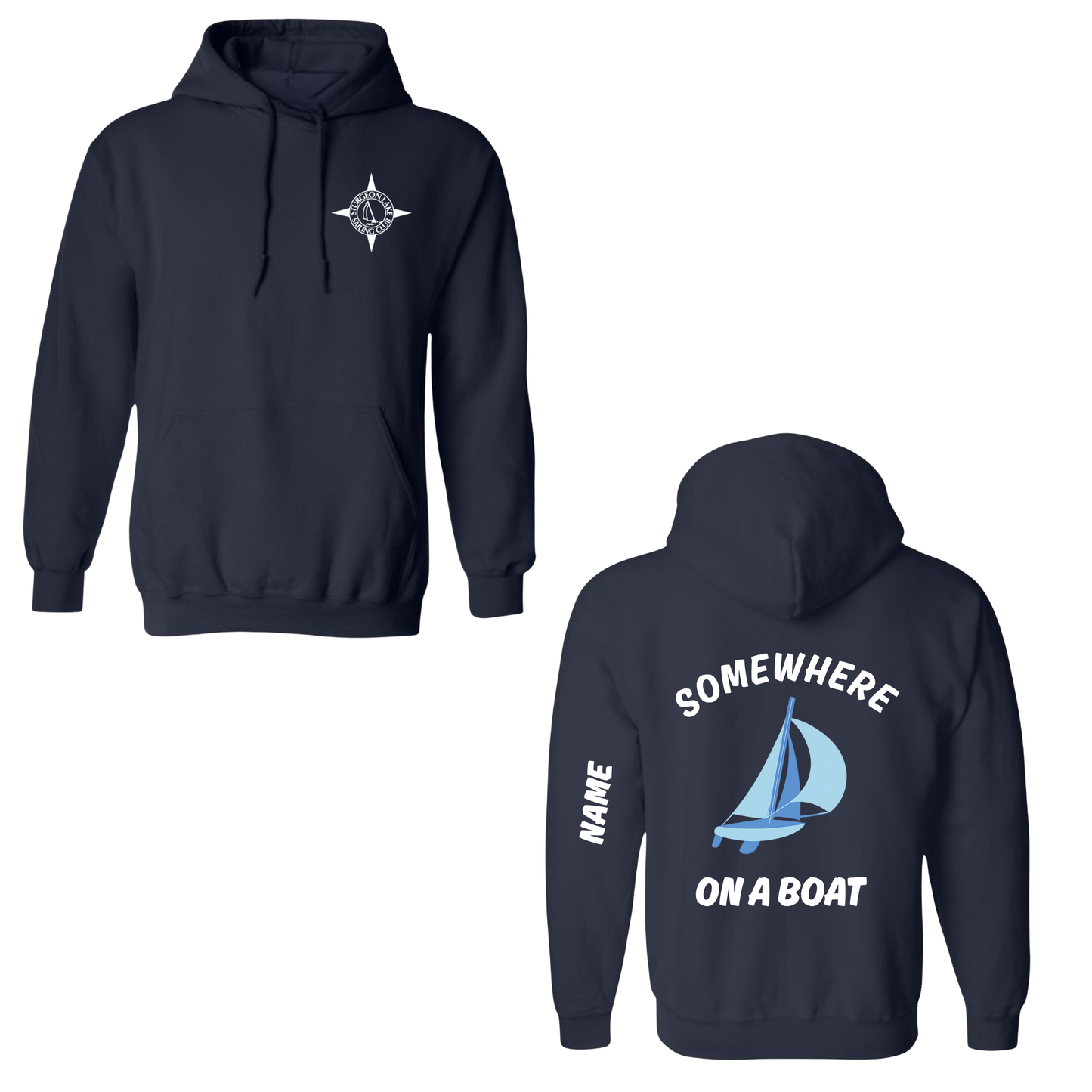 SLSC Somewhere on a Boat Pullover Hoodie - Navy