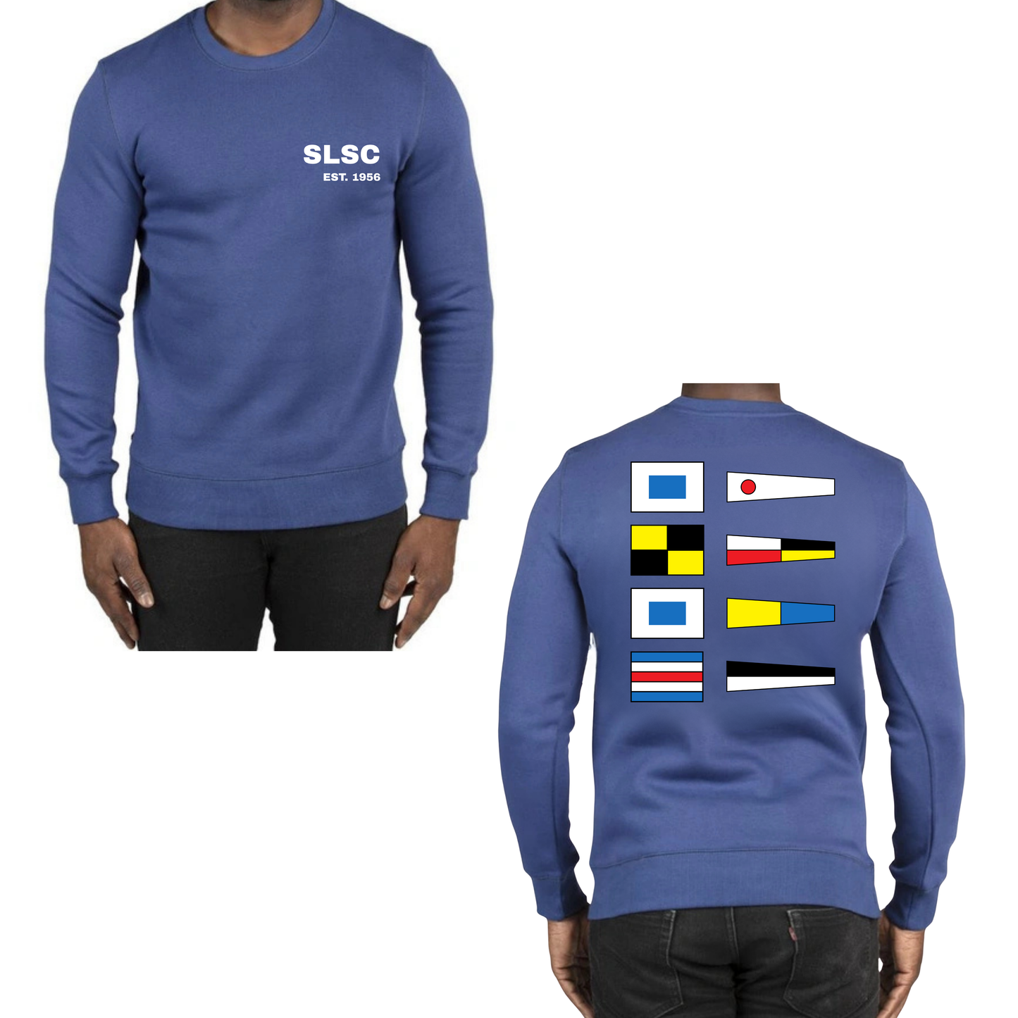 SLSC Nautical Flags Crewneck Sweatshirt - Nautical Navy