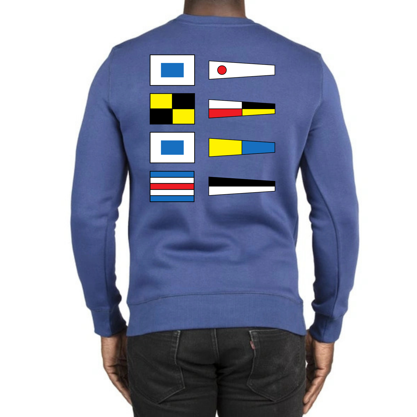 SLSC Nautical Flags Crewneck Sweatshirt - Nautical Navy