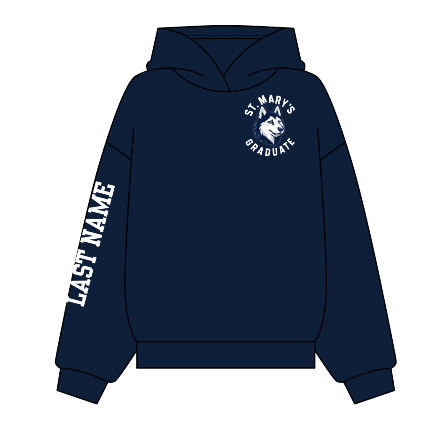 St. Mary's 2026 Grad Hooded Sweatshirt - Navy