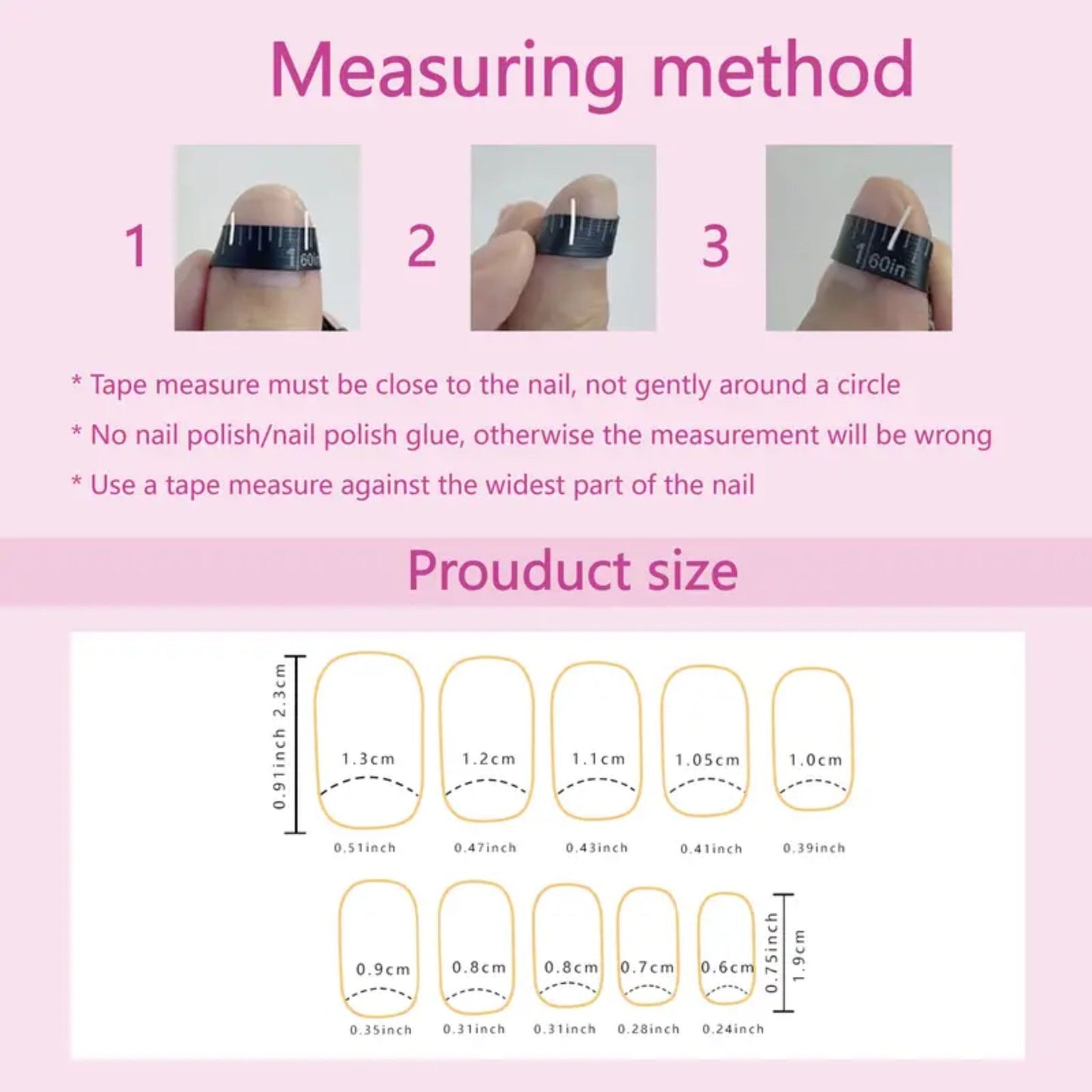 Pastel Rainbow French Manicure Press On Nail Set