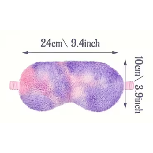 Pastel Tie Dye Faux Fur Sleep Mask