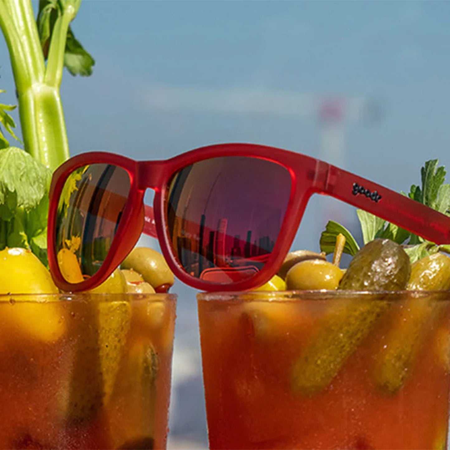 Phoenix at a Bloody Mary Bar Sunglasses