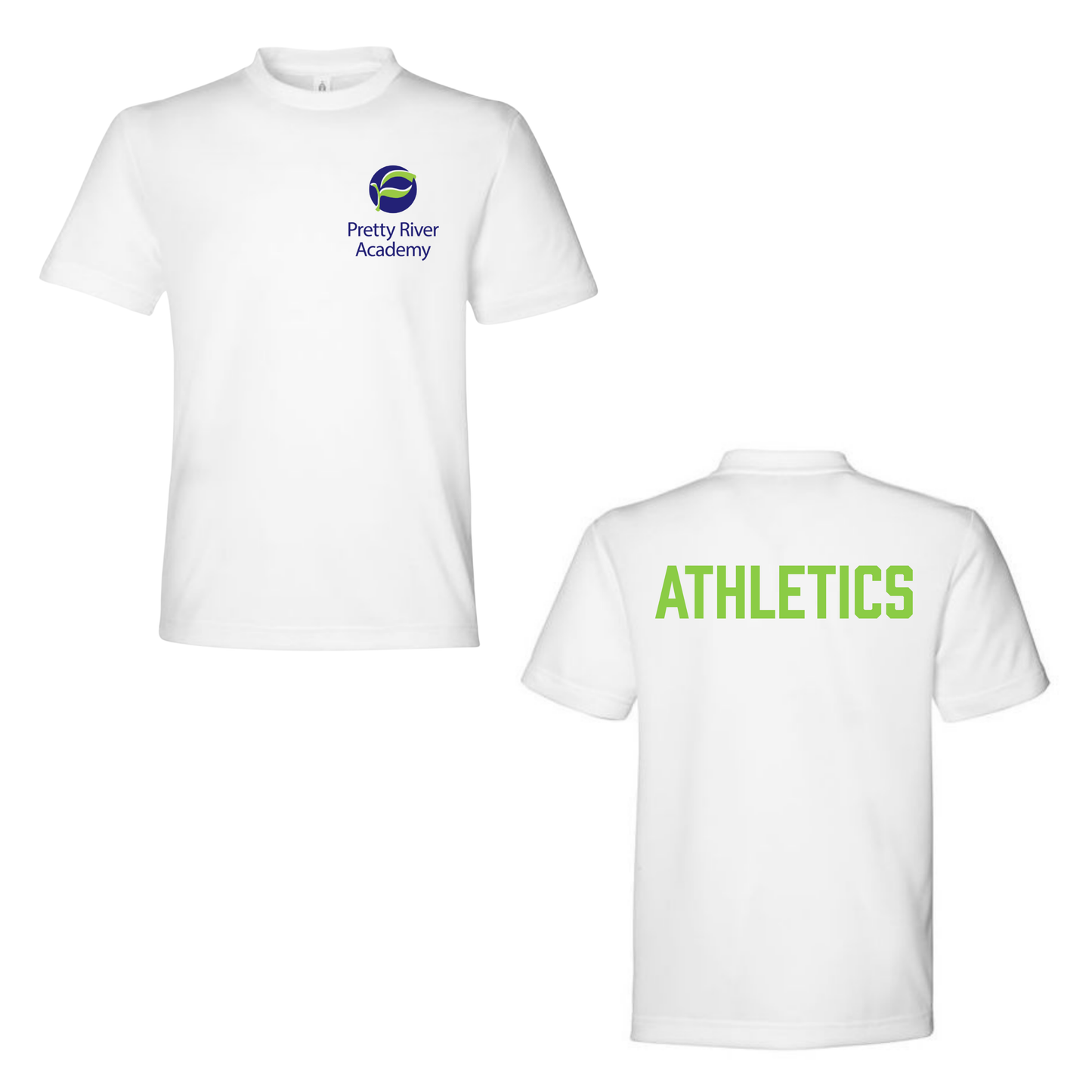 Pretty River Academy Athletics Performance Tee - White