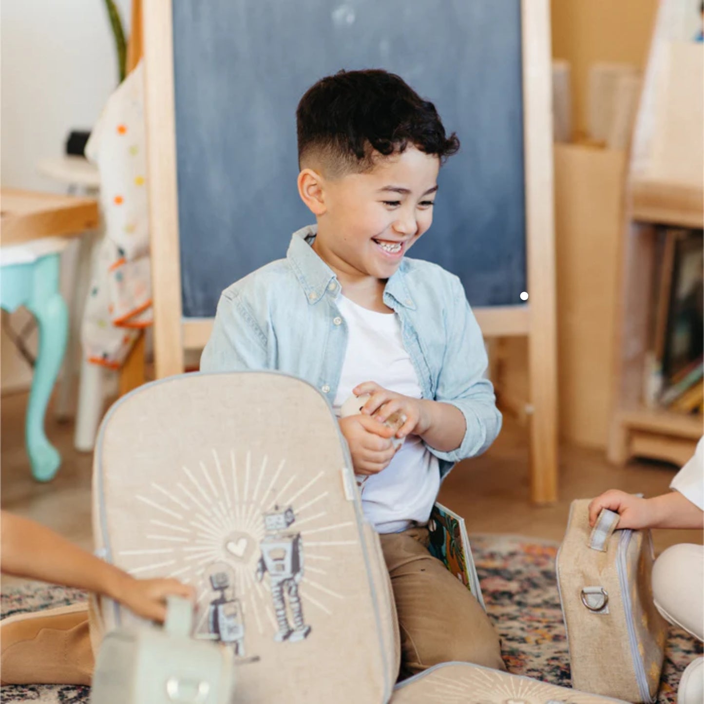 Grade School Backpack - Robot Playdate