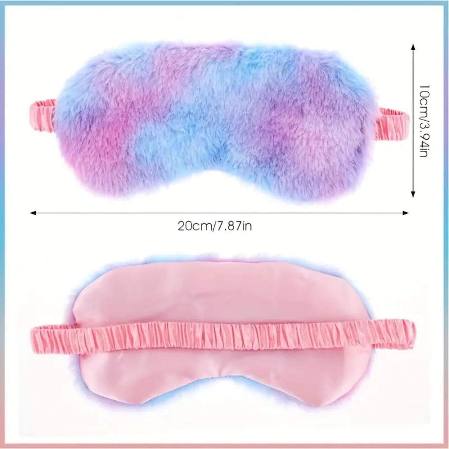 Rainbow Tie Dye Faux Fur Sleep Mask