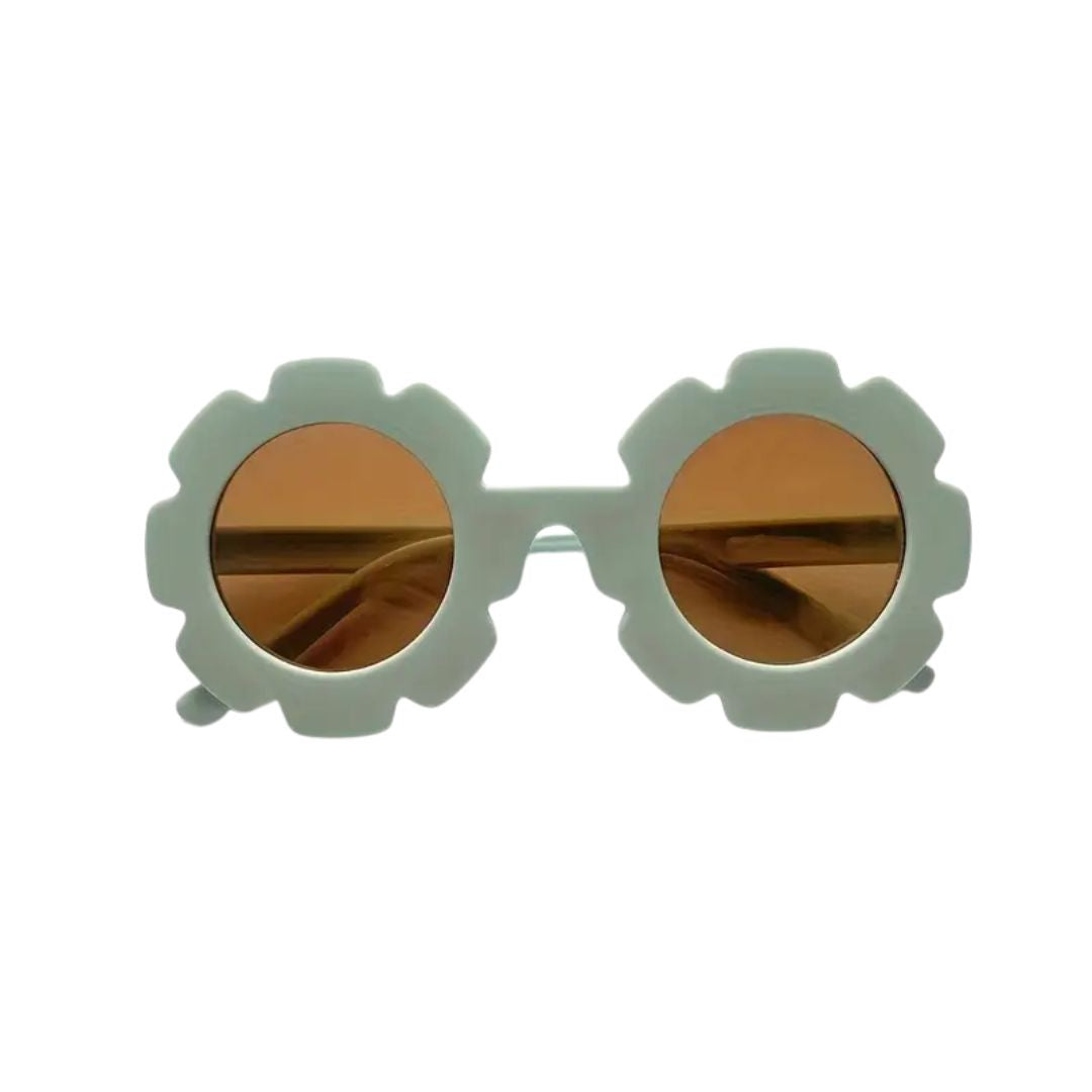 Retro Flower Hipster Sunglasses - Delphinium