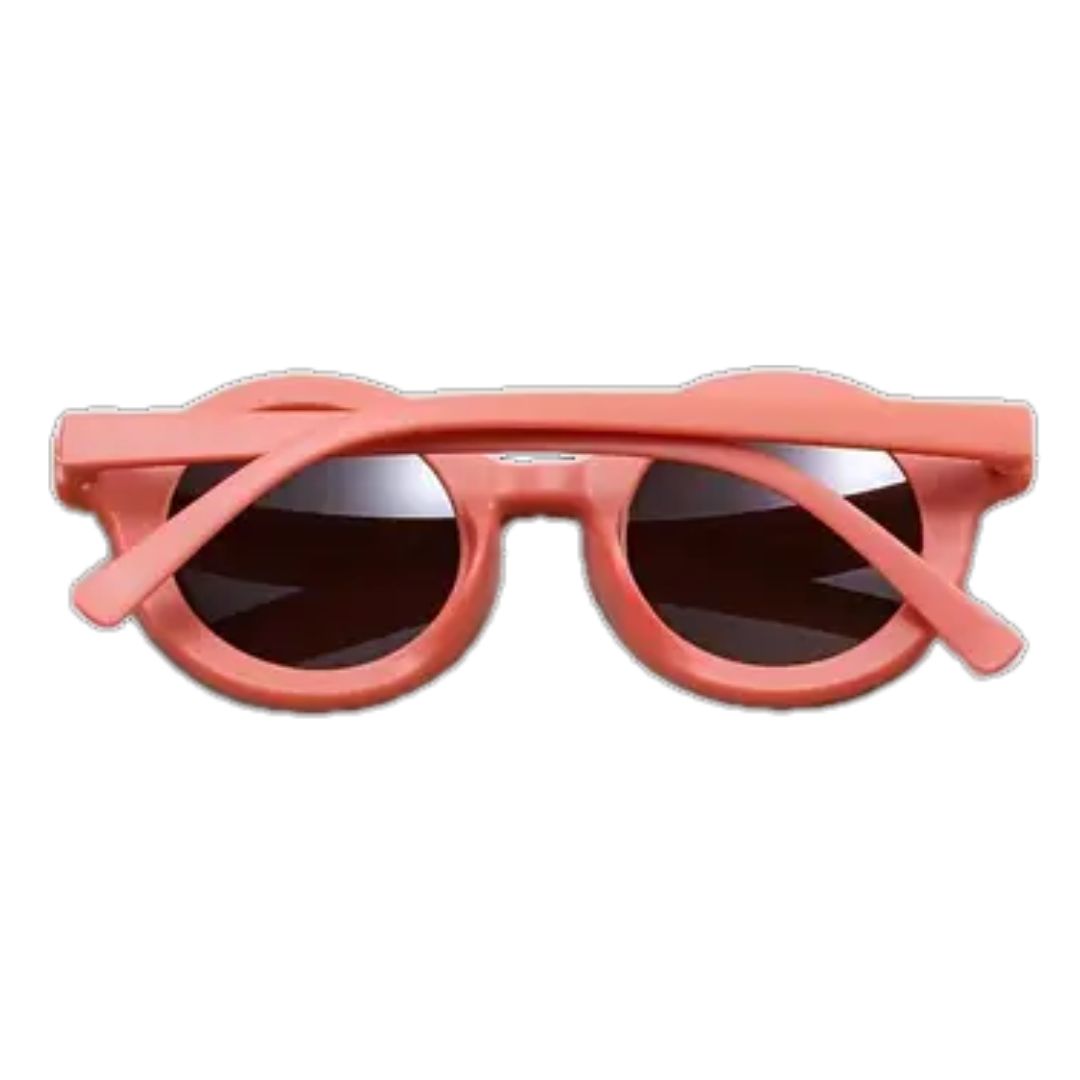 Retro Round Hipster Sunglasses - Burnt Sienna