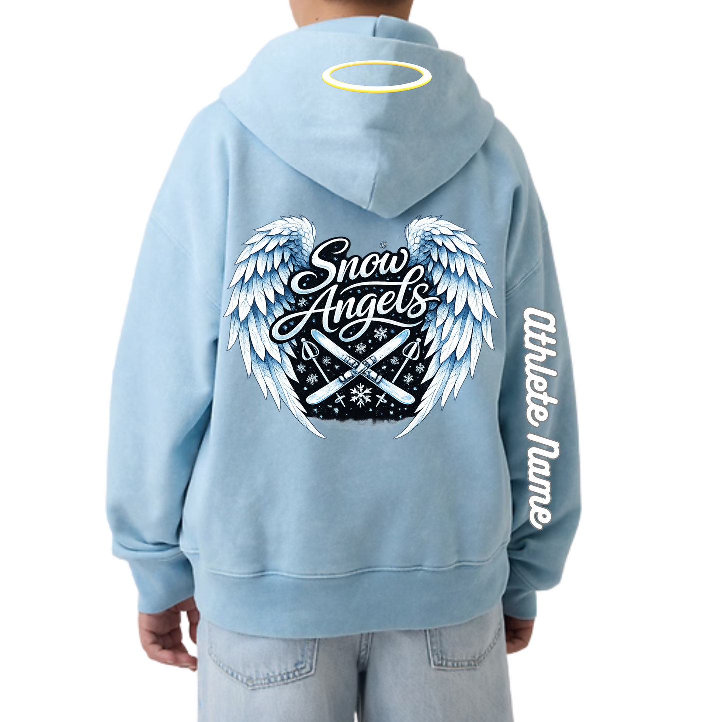 U10 Craigleith Snow Angels Vintage Soft Hooded Sweatshirt - Blue Focus