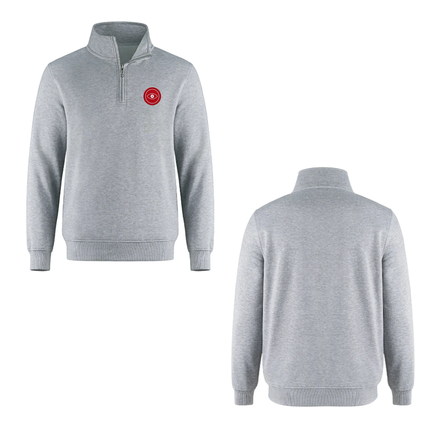 Spy Signature Quarter-Zip Sweatshirt - Grey