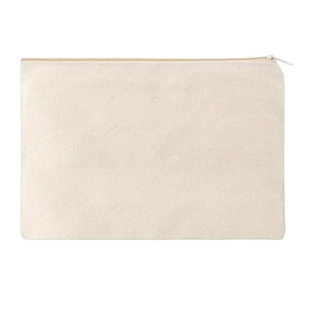 Simple Zippered Travel Bag - White