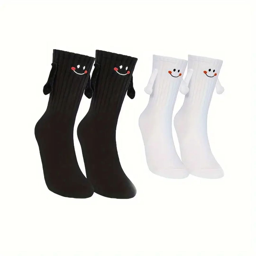 Smiling Magnetic Friendship Crew Socks