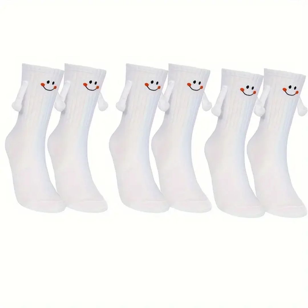 Smiling Magnetic Friendship Crew Socks