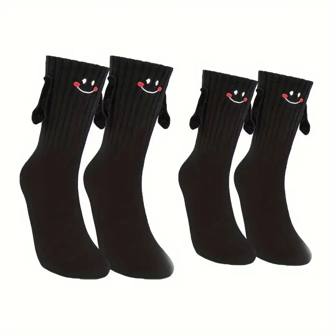 Smiling Magnetic Friendship Crew Socks