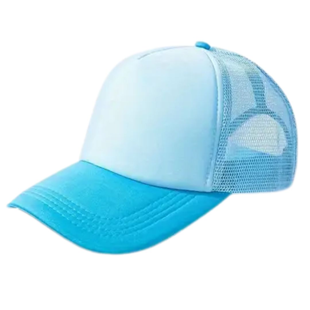 Snapback Hat - Light Blue / Neon Blue