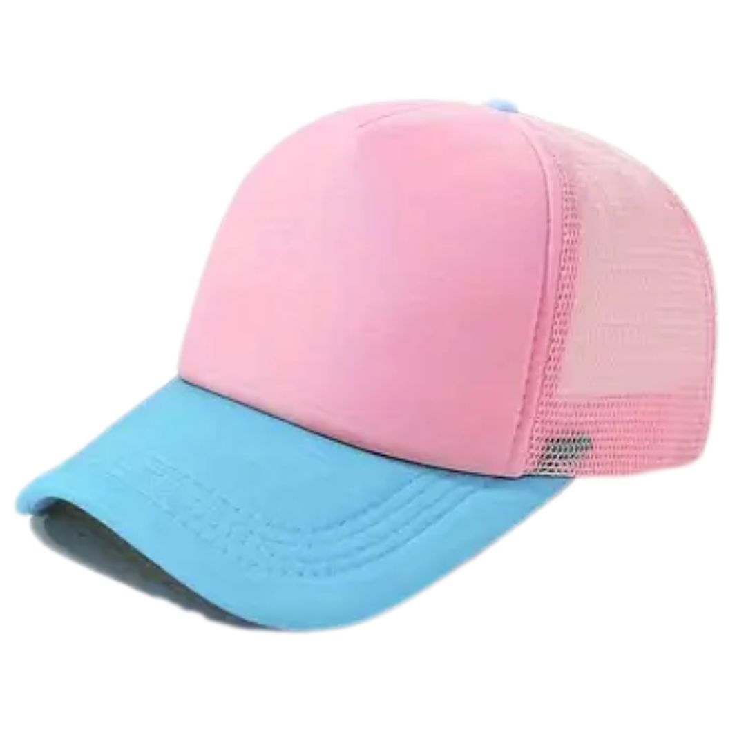 Snapback Hat - Light Pink / Light Blue