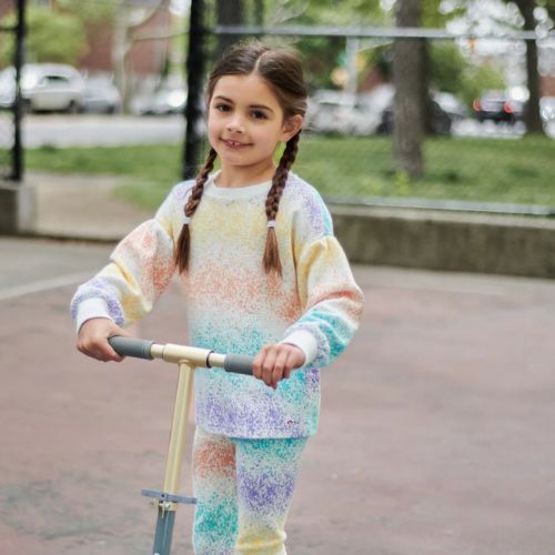 Sofia Top - Rainbow Splatter Print