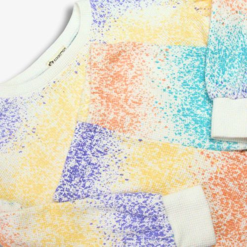 Sofia Top - Rainbow Splatter Print