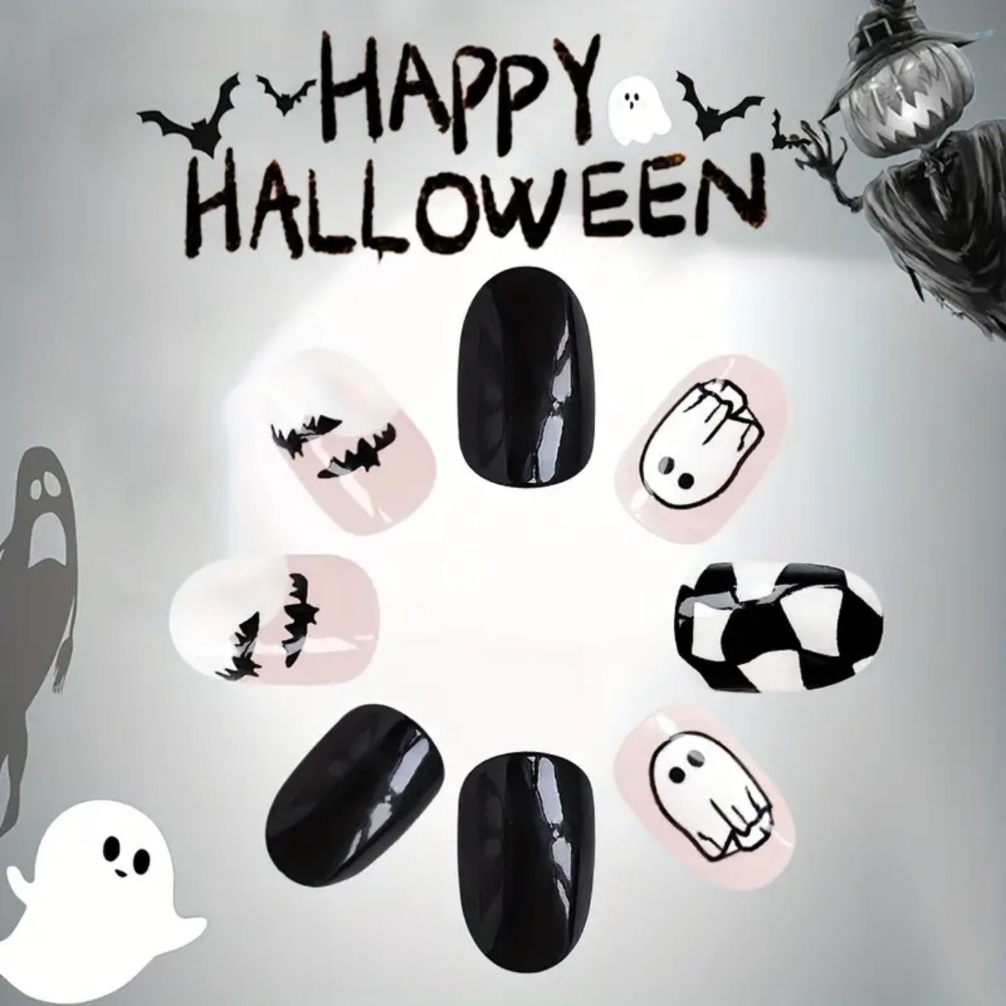 Spooktacular Seasonal Press On Nail Set
