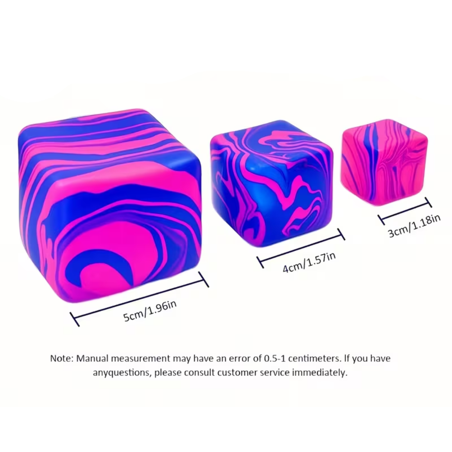 Biggie Sensory Swirl Squish Cube - Assorted Colours