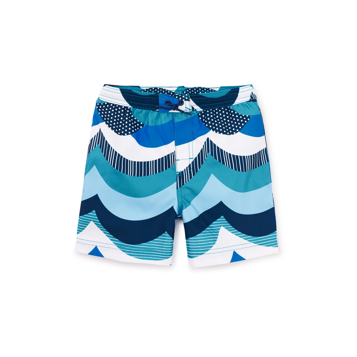 Mid-Length Swim Trunks - Scallop Waves
