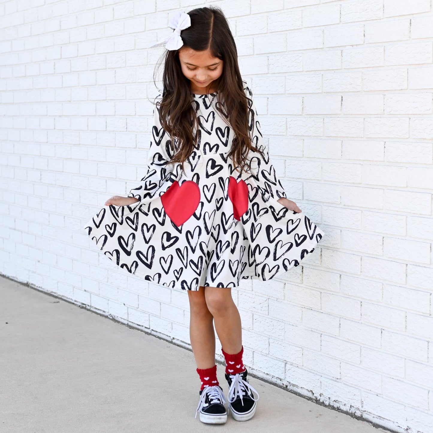 The Twirl Dress - Graffiti Hearts