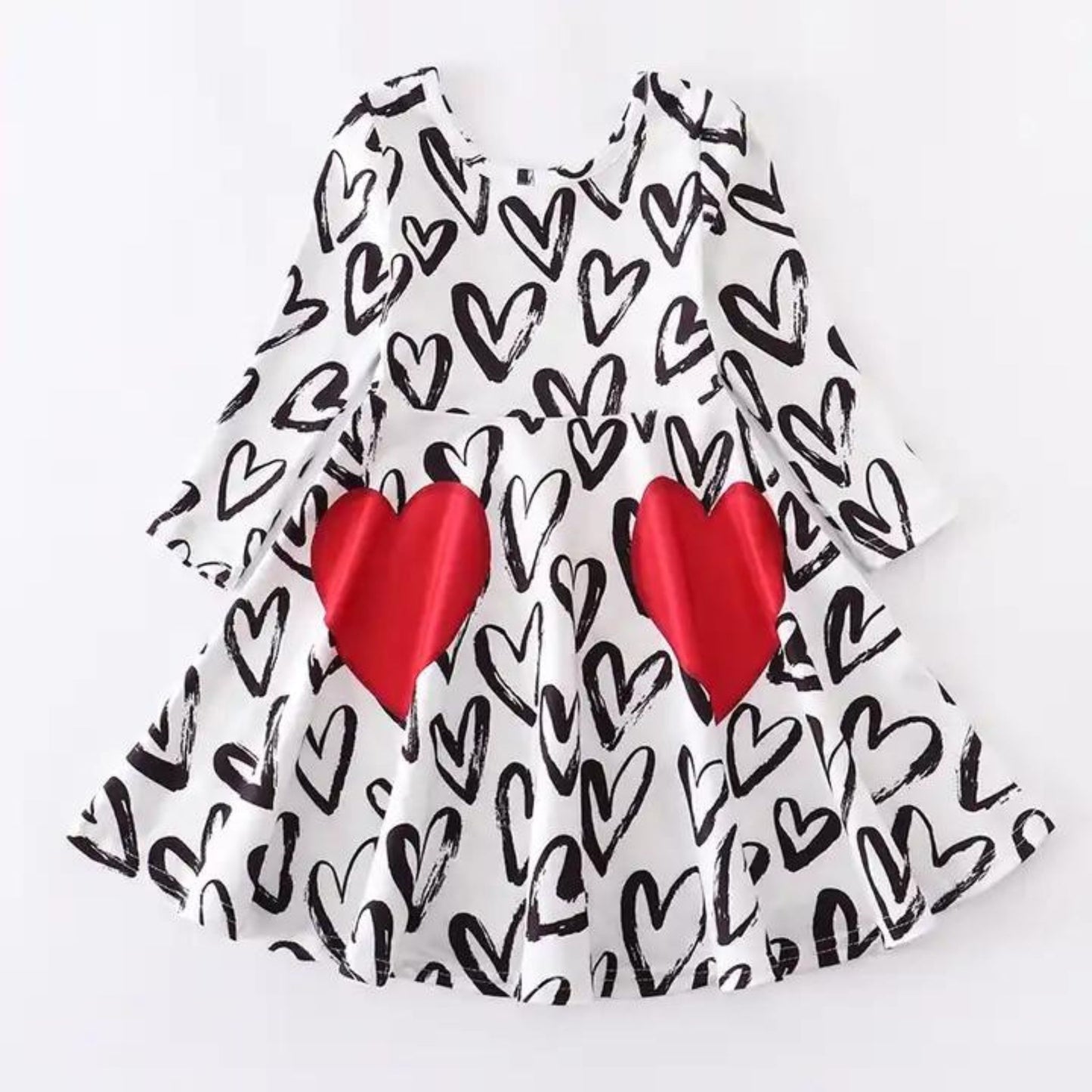 The Twirl Dress - Graffiti Hearts
