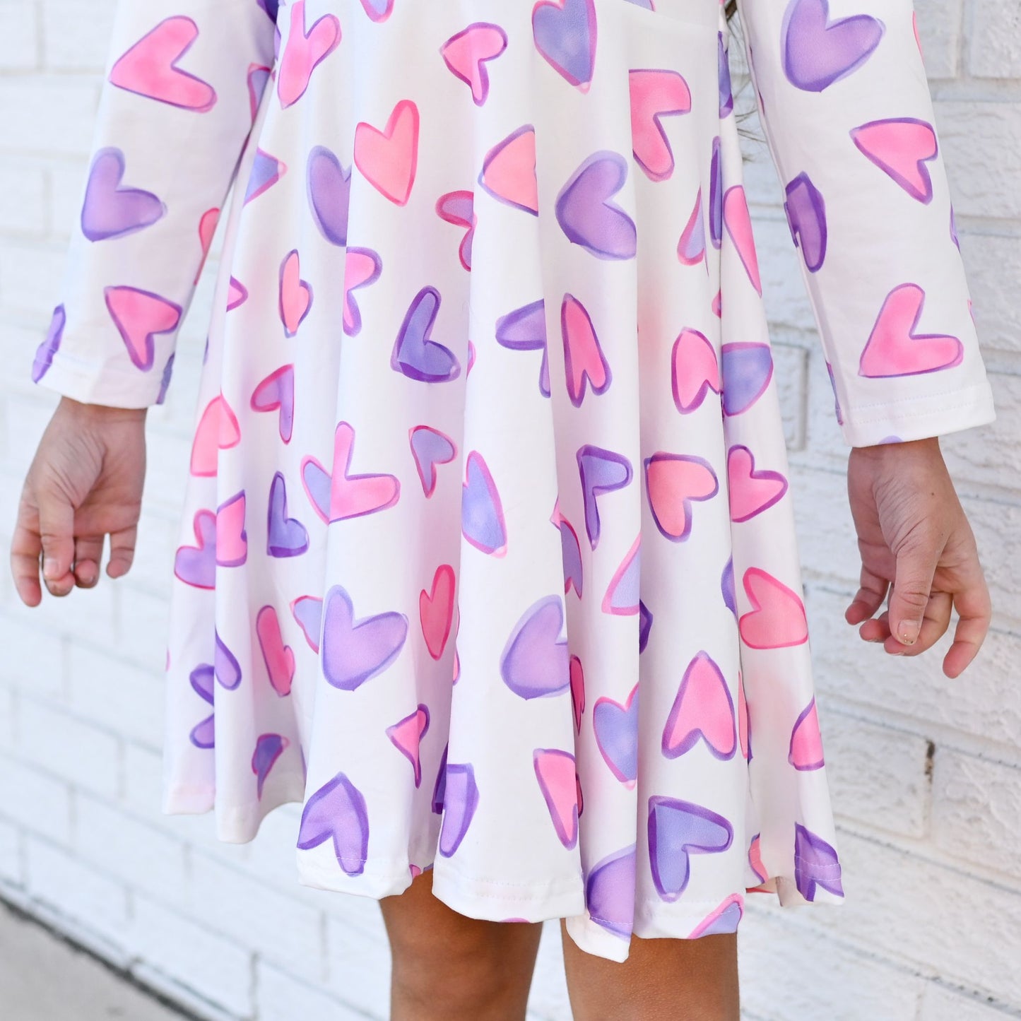 The Twirl Dress - Pastel Hearts