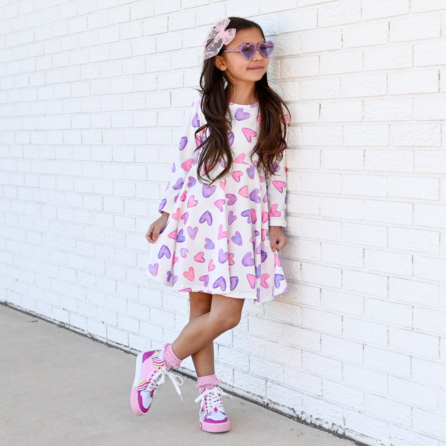 The Twirl Dress - Pastel Hearts