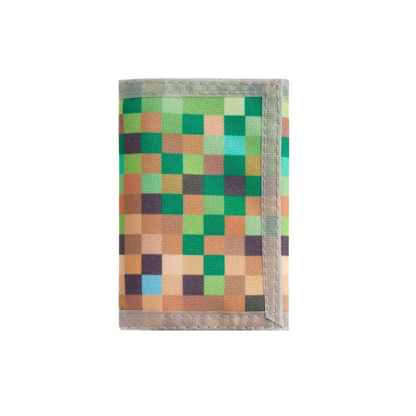 Tri-Fold Wallet - Green Minecraft Mosaic