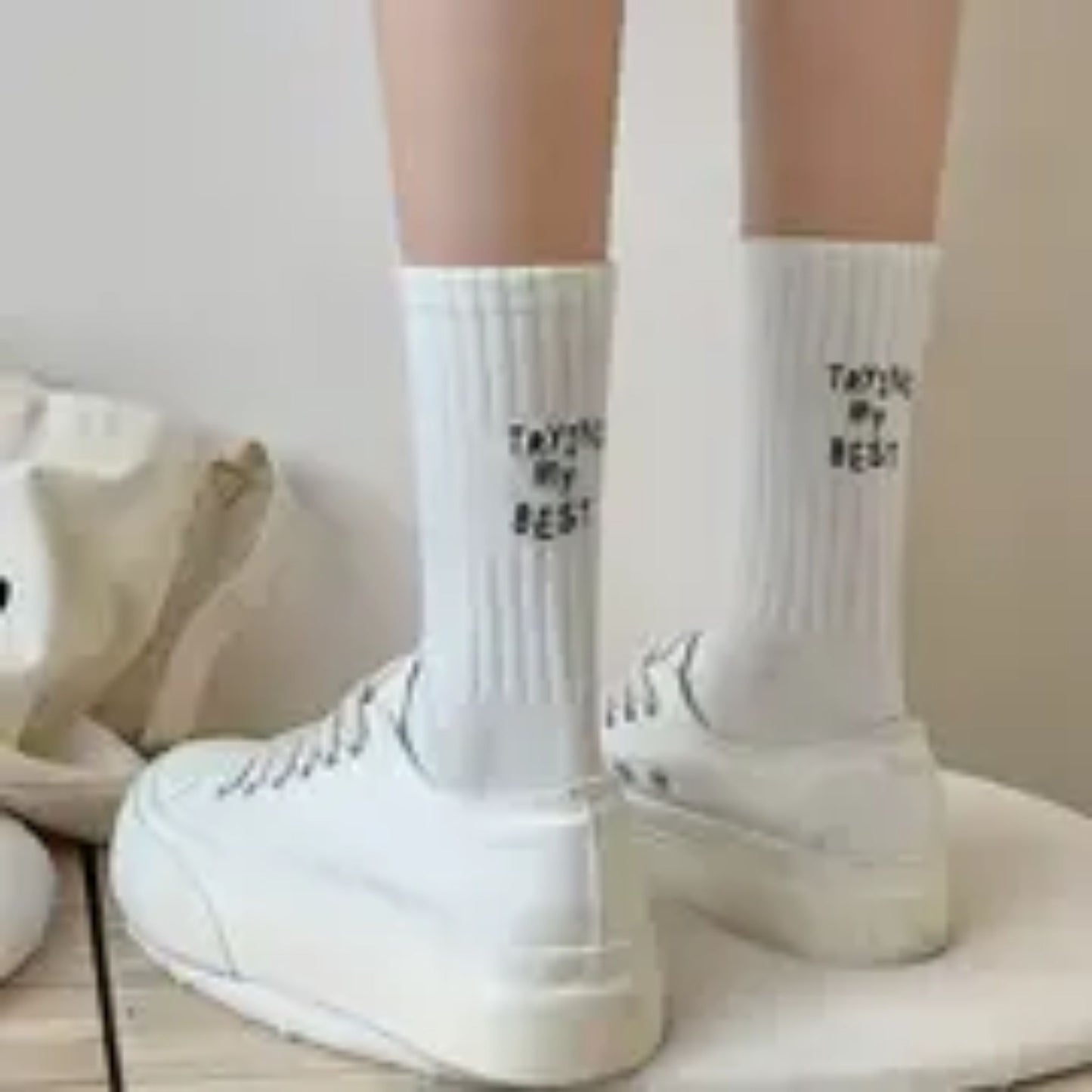 Trying my Best Crew Socks