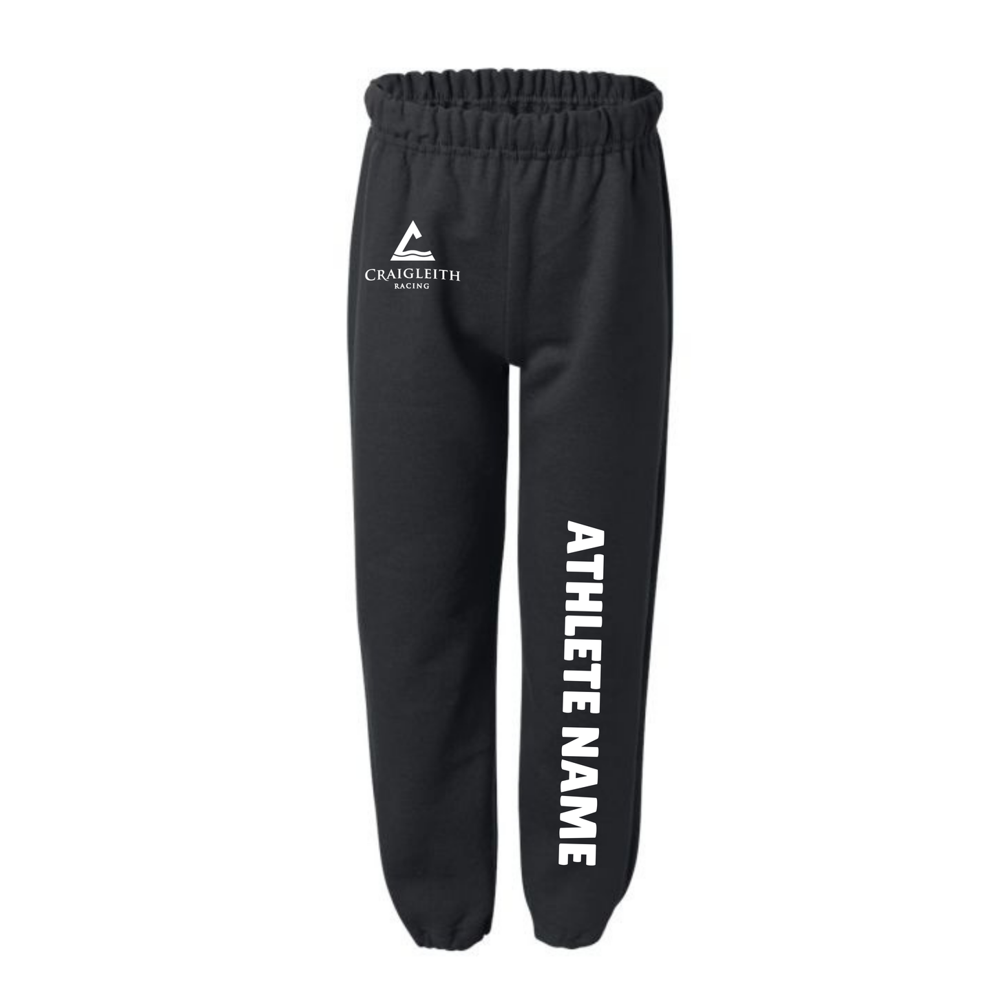 Craigleith White Logo Joggers - Black