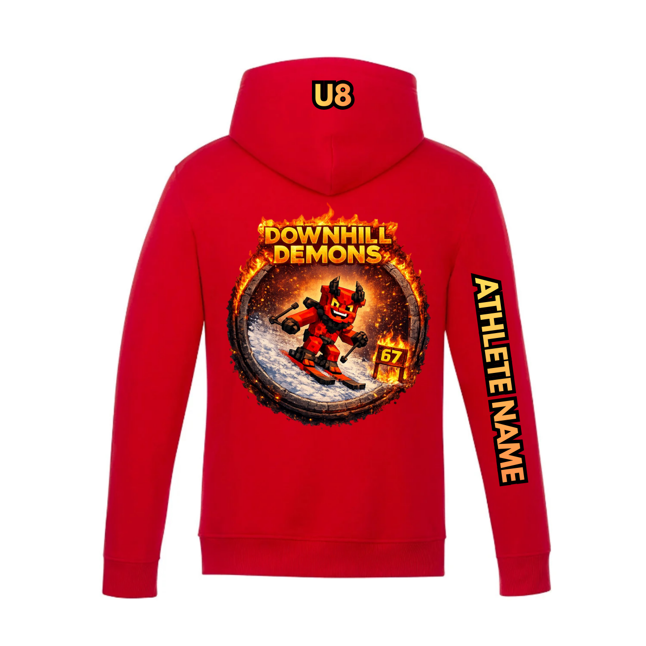 U8 Craigleith Downhill Demons Hooded Sweatshirt - Red