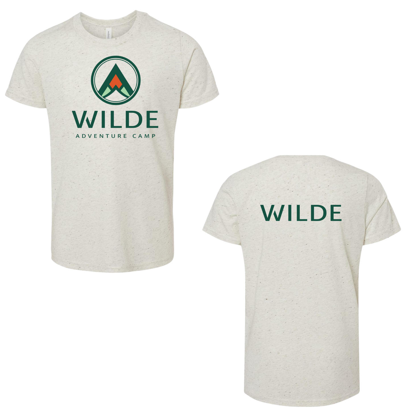 WILDE Camp Oversize Logo Tri-Blend Tee - Oatmeal
