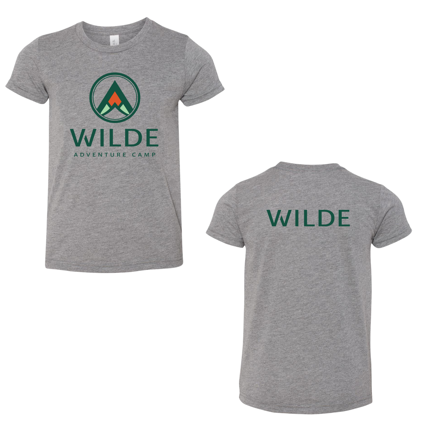 WILDE Camp Oversize Logo Tri-Blend Tee - Grey
