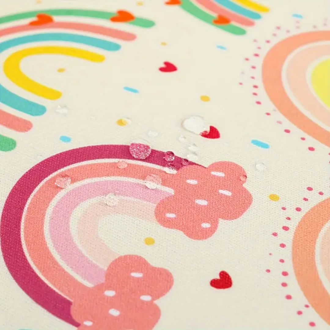 Wet-Dry Zippered Travel Bag - Pink Rainbows