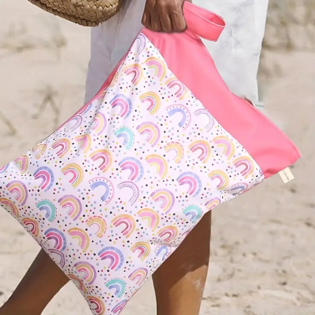 Wet-Dry Zippered Travel Bag - Rainbow Sprinkles