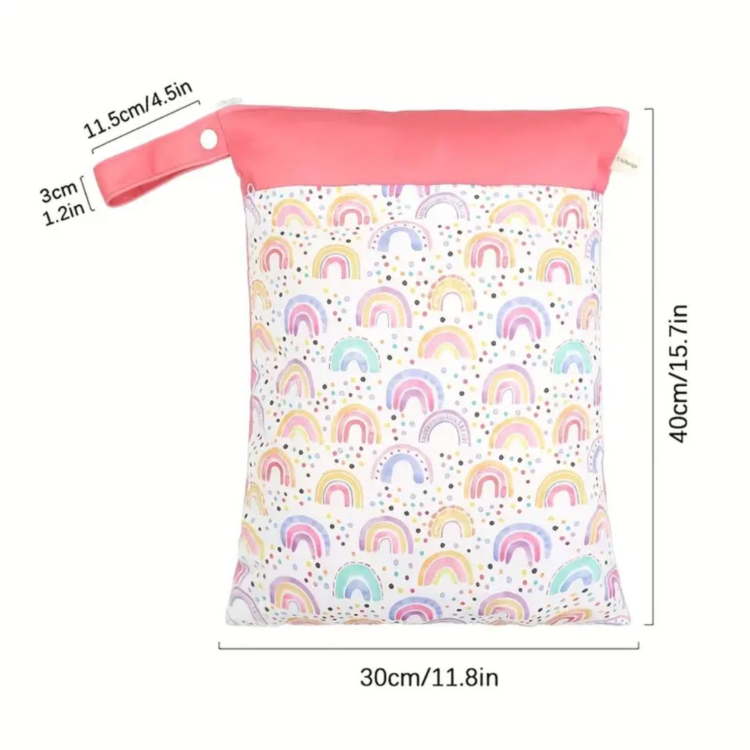 Wet-Dry Zippered Travel Bag - Rainbow Sprinkles