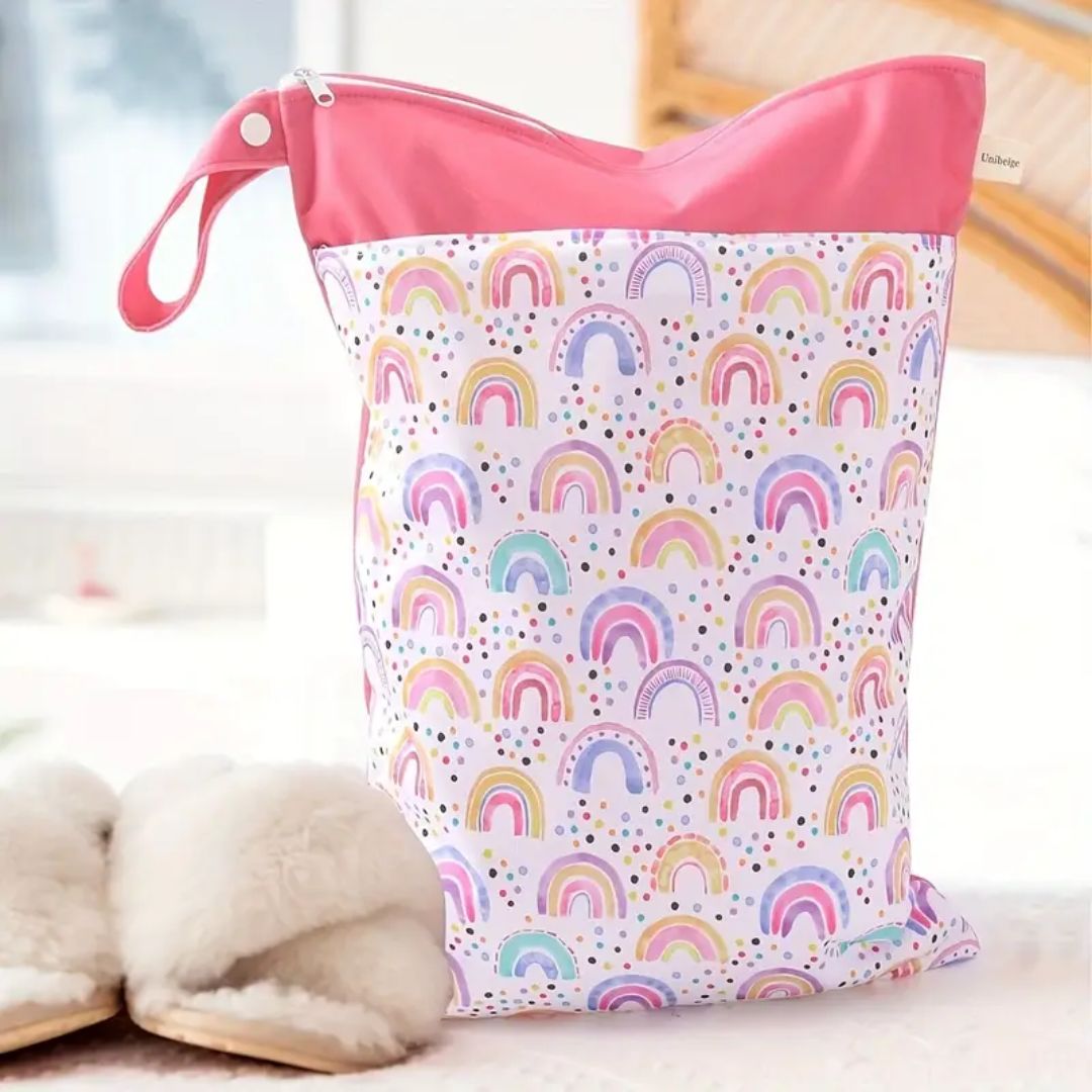 Wet-Dry Zippered Travel Bag - Rainbow Sprinkles